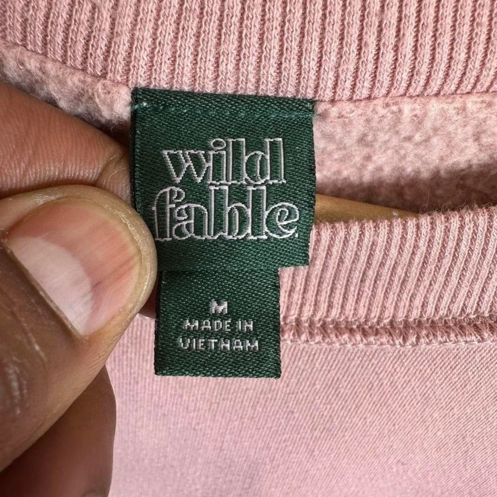 Wild Fable pink and grey colorblock sweatshirt Woman's Size M #colorblock - Picture 4 of 7